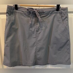 Eddie Bauer Skirt Women’s Size 10 Gray Mini A Line Button Pockets Drawstring